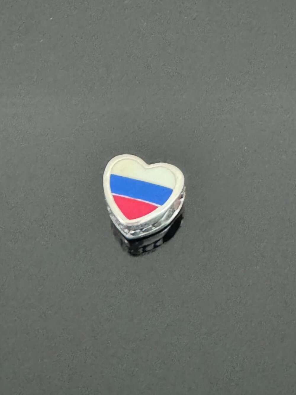 Authentic Pandora Russia Flag Heart Exclusive Charm - Picture 2 of 7